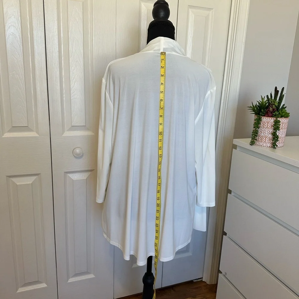 R&M Richards White Women's Jacket Quarter Sleeves Size XL - Picture 9 of 13